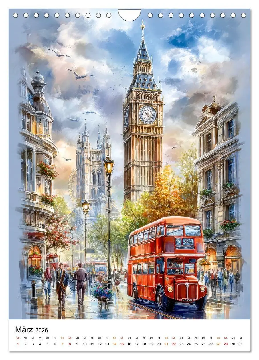 Bild: 9783516743647 | Städte im Farbenspiel (Wandkalender 2026 DIN A4 hoch), CALVENDO...