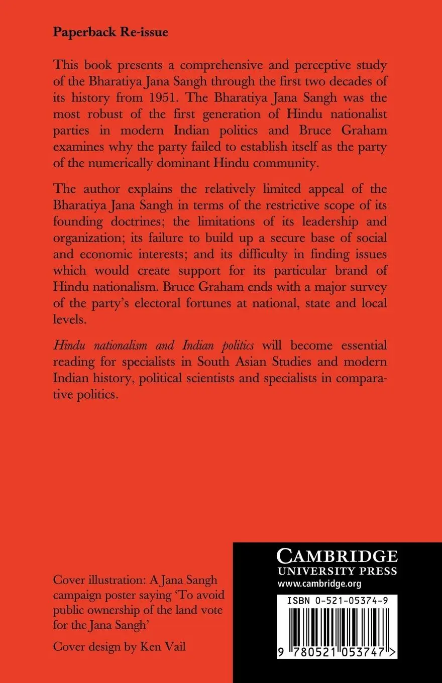 Rückseite: 9780521053747 | Hindu Nationalism and Indian Politics | Bruce Desmond Graham | Buch