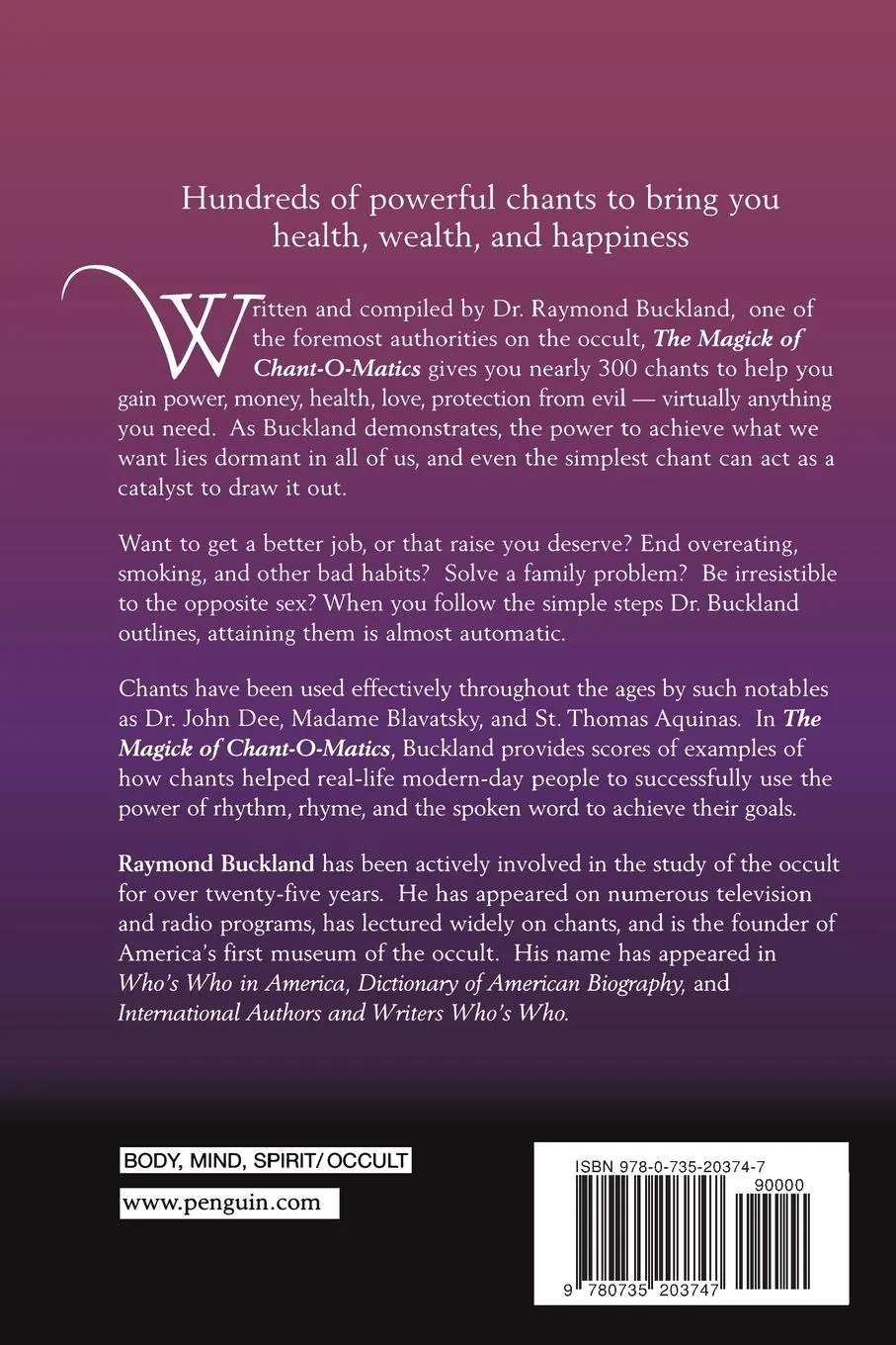 Rückseite: 9780735203747 | The Magick of Chant-O-Matics | Change Your Life Through Chanting