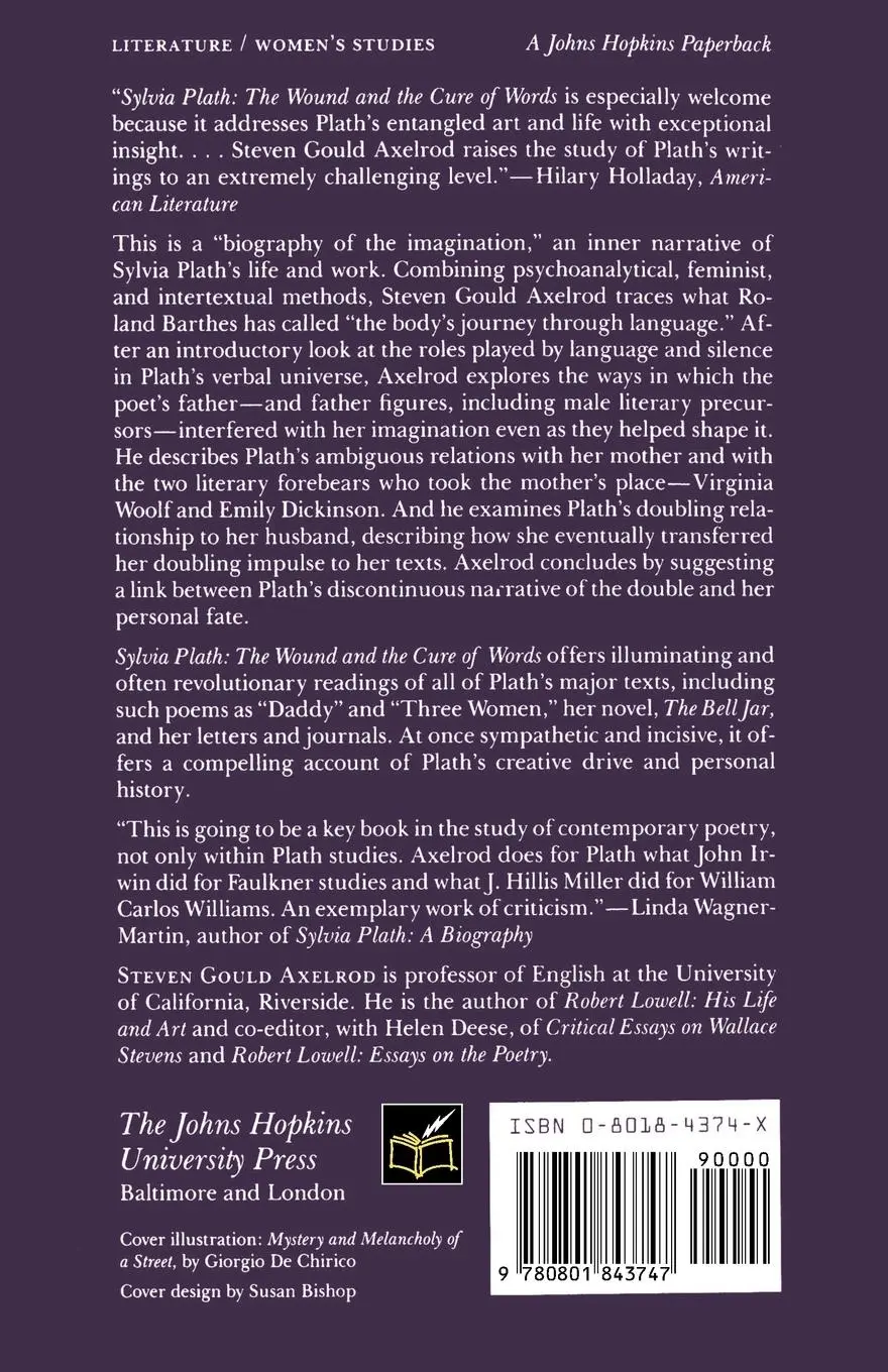 Rückseite: 9780801843747 | Sylvia Plath | The Wound and the Cure of Words | Steven Gould Axelrod