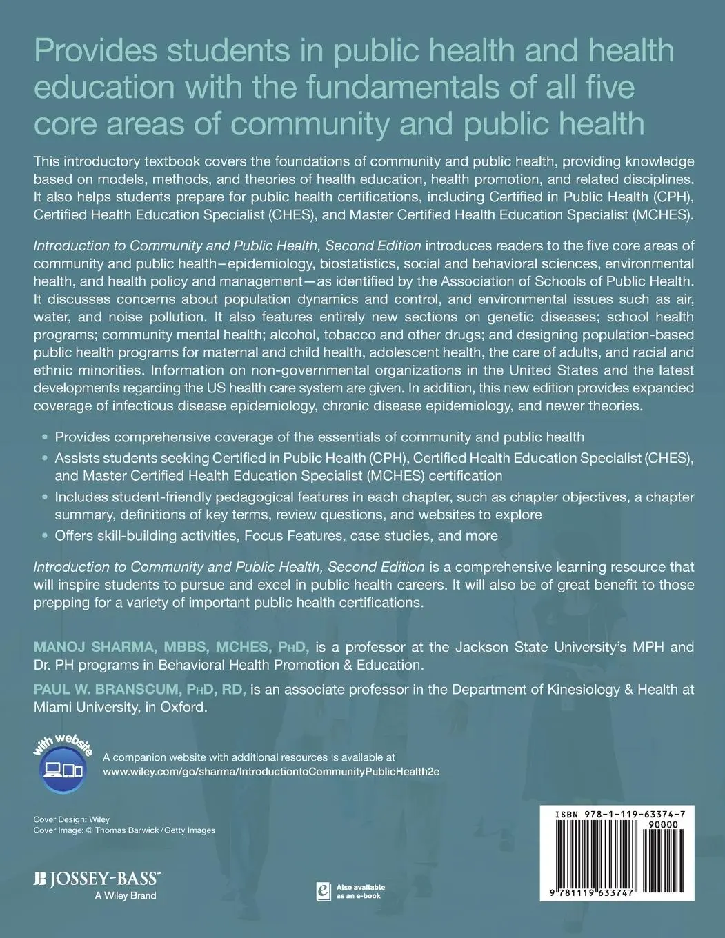 Rückseite: 9781119633747 | Introduction to Community and Public Health | Manoj Sharma (u. a.)