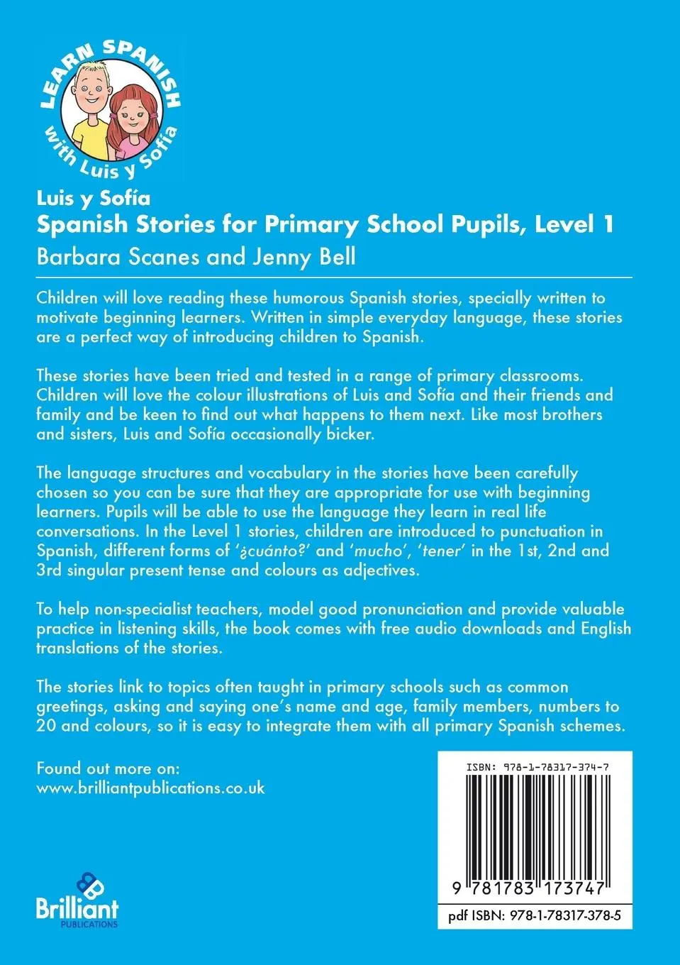 Rückseite: 9781783173747 | Luis y Sofía Spanish Stories for Primary School Pupils, Level 1 | Buch