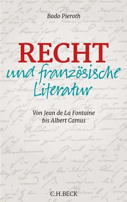 Cover: 9783406773747 | Recht und französische Literatur | Bodo Pieroth | Buch | X | Deutsch