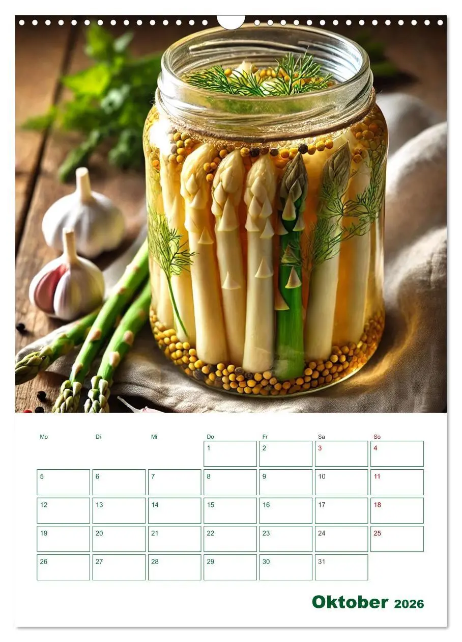 Bild: 9783457263747 | Spargelglück - von der Ernte bis zum Genuss (Wandkalender 2026 DIN...