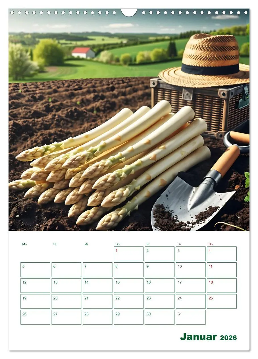 Bild: 9783457263747 | Spargelglück - von der Ernte bis zum Genuss (Wandkalender 2026 DIN...