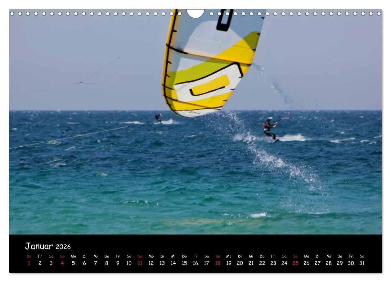Bild: 9783516113747 | Kitesurfen - Faszination auf dem Wasser (Wandkalender 2026 DIN A3...