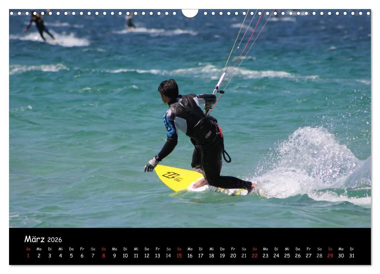 Bild: 9783516113747 | Kitesurfen - Faszination auf dem Wasser (Wandkalender 2026 DIN A3...