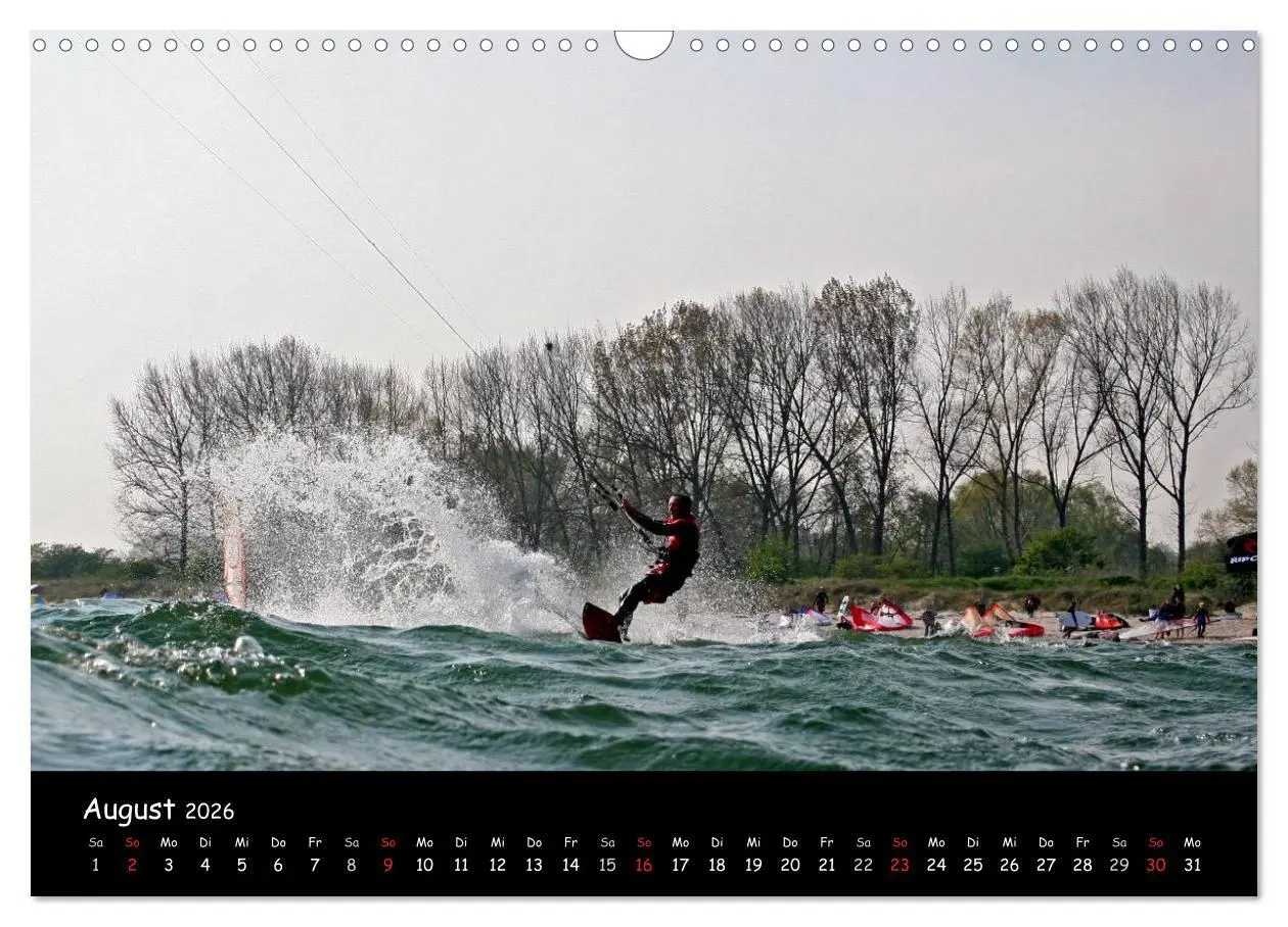 Bild: 9783516113747 | Kitesurfen - Faszination auf dem Wasser (Wandkalender 2026 DIN A3...
