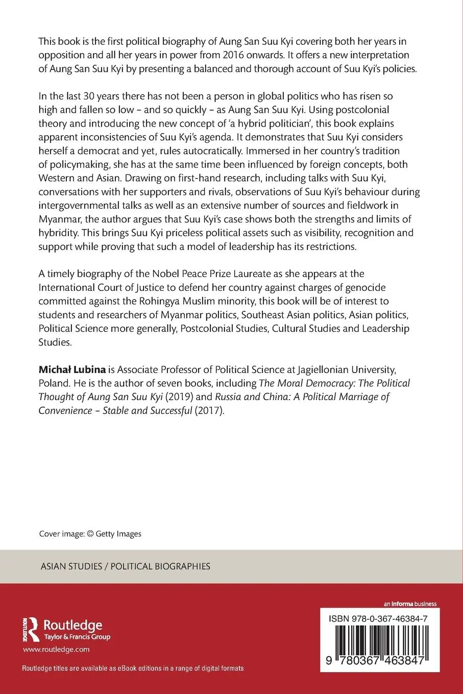 Rückseite: 9780367463847 | A Political Biography of Aung San Suu Kyi | A Hybrid Politician | Buch