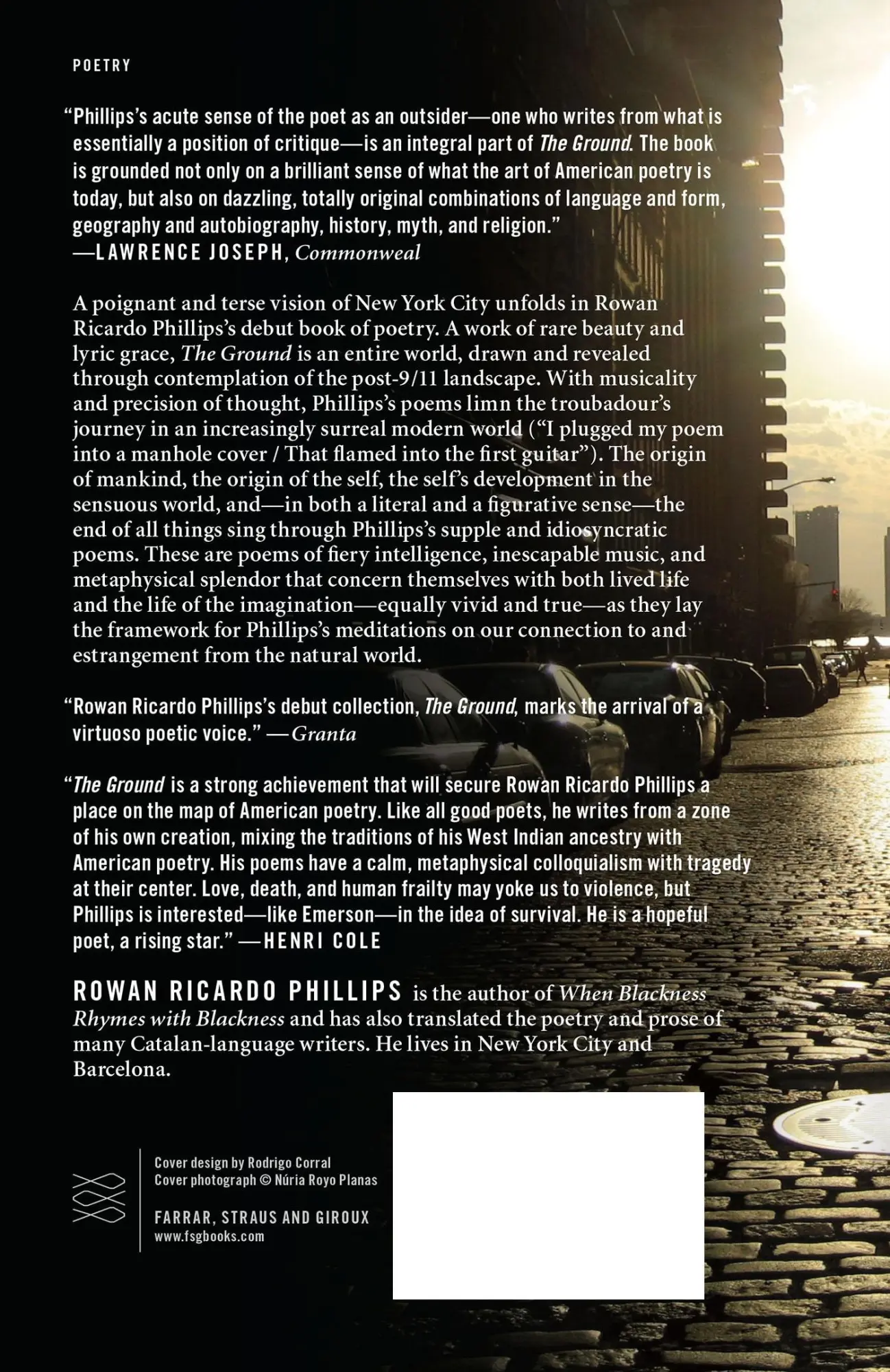 Rückseite: 9780374533847 | Ground | Rowan Richardo Phillips | Taschenbuch | Englisch | 2013