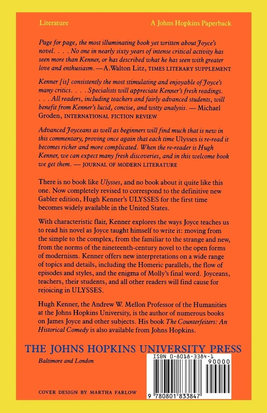 Rückseite: 9780801833847 | Ulysses | Hugh Kenner | Taschenbuch | Englisch | 1987