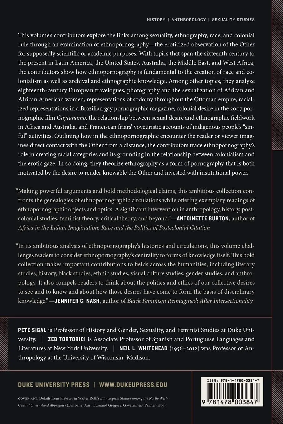 Rückseite: 9781478003847 | Ethnopornography | Sexuality, Colonialism, and Archival Knowledge
