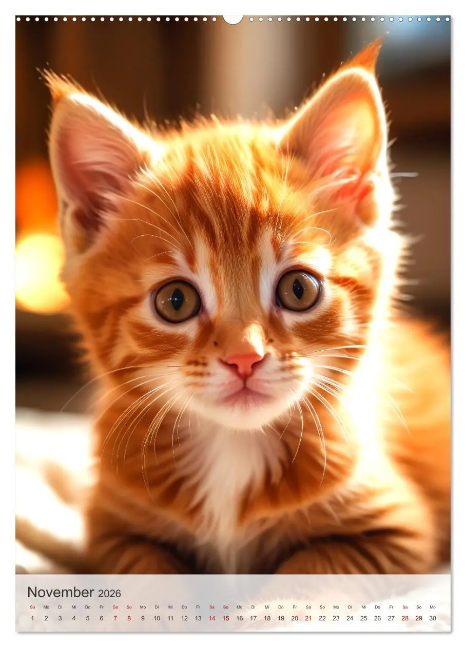 Bild: 9783516273847 | Katzenkinder (Wandkalender 2026 DIN A2 hoch), CALVENDO Monatskalender