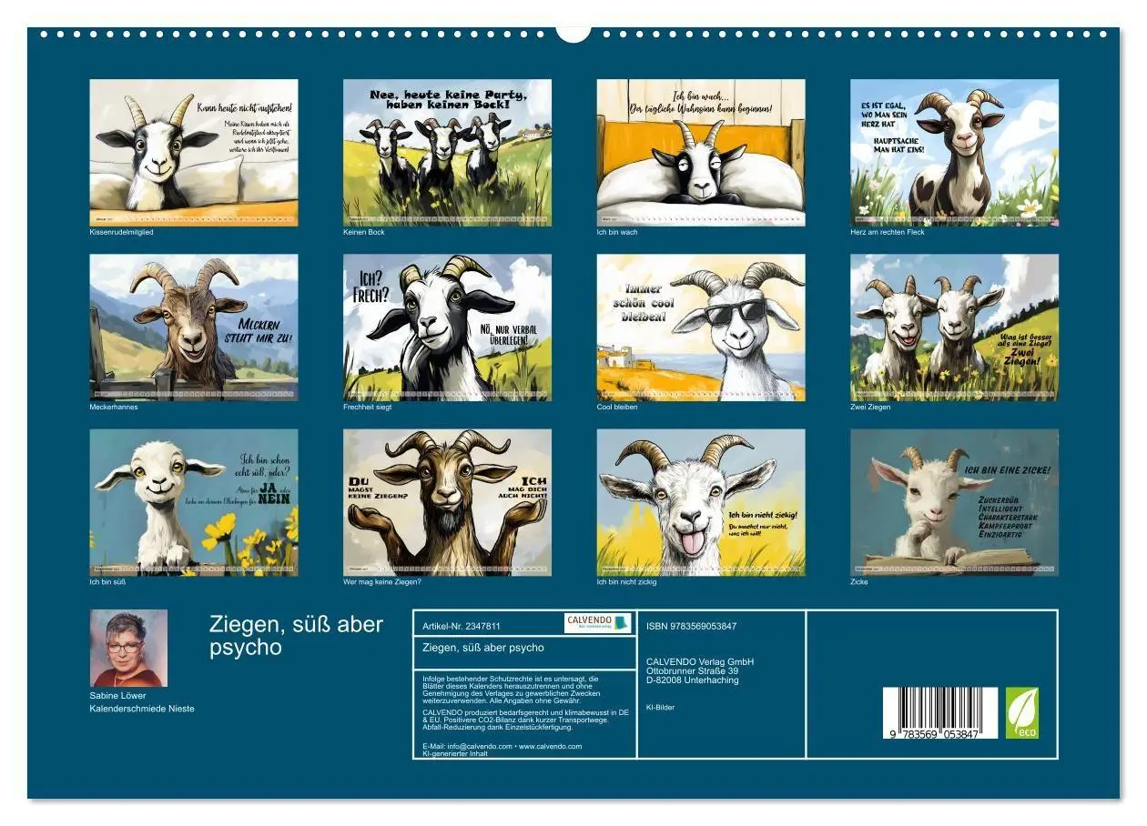 Bild: 9783569053847 | Ziegen, süß aber psycho (hochwertiger Premium Wandkalender 2027 DIN...