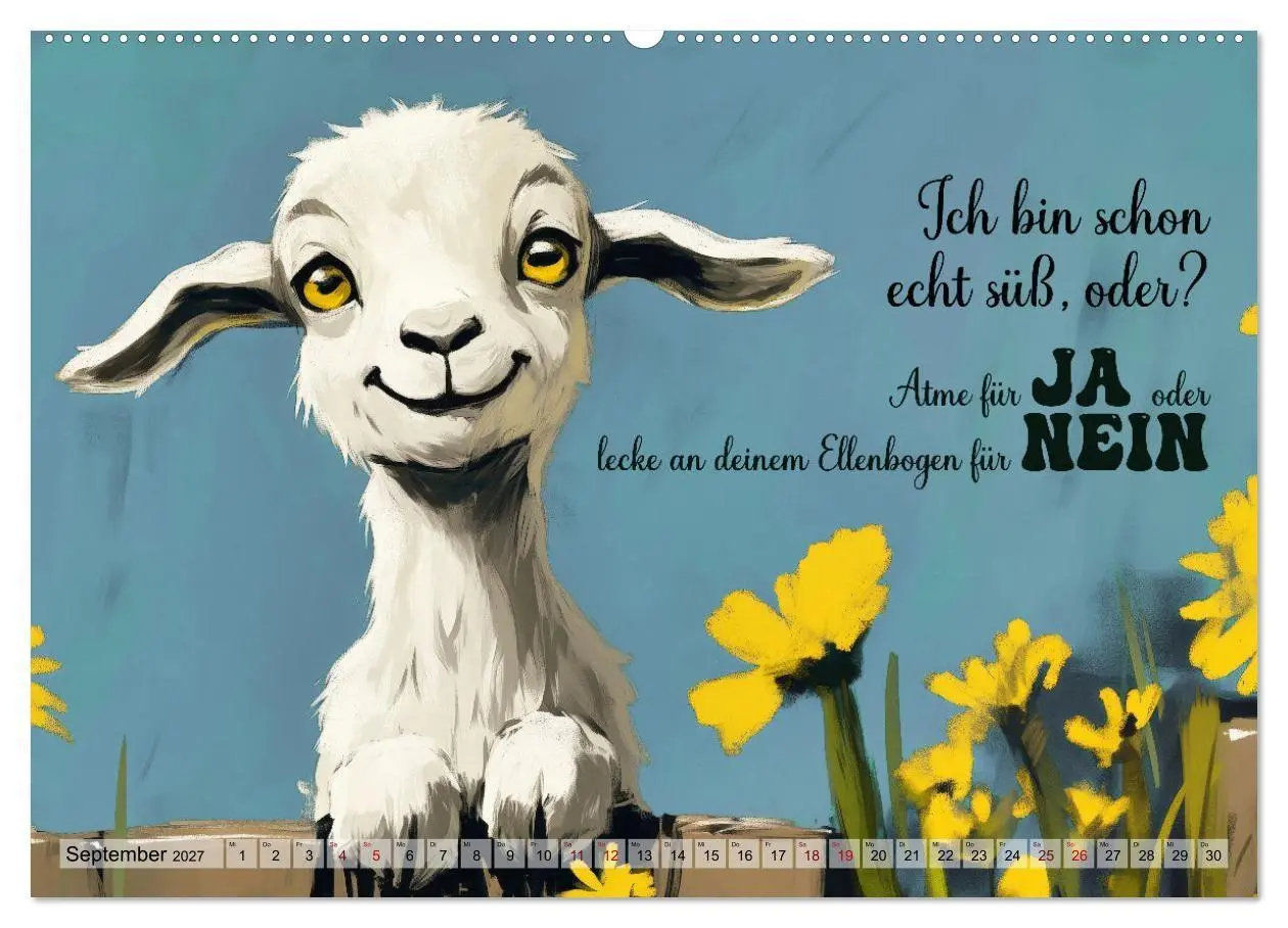 Bild: 9783569053847 | Ziegen, süß aber psycho (hochwertiger Premium Wandkalender 2027 DIN...