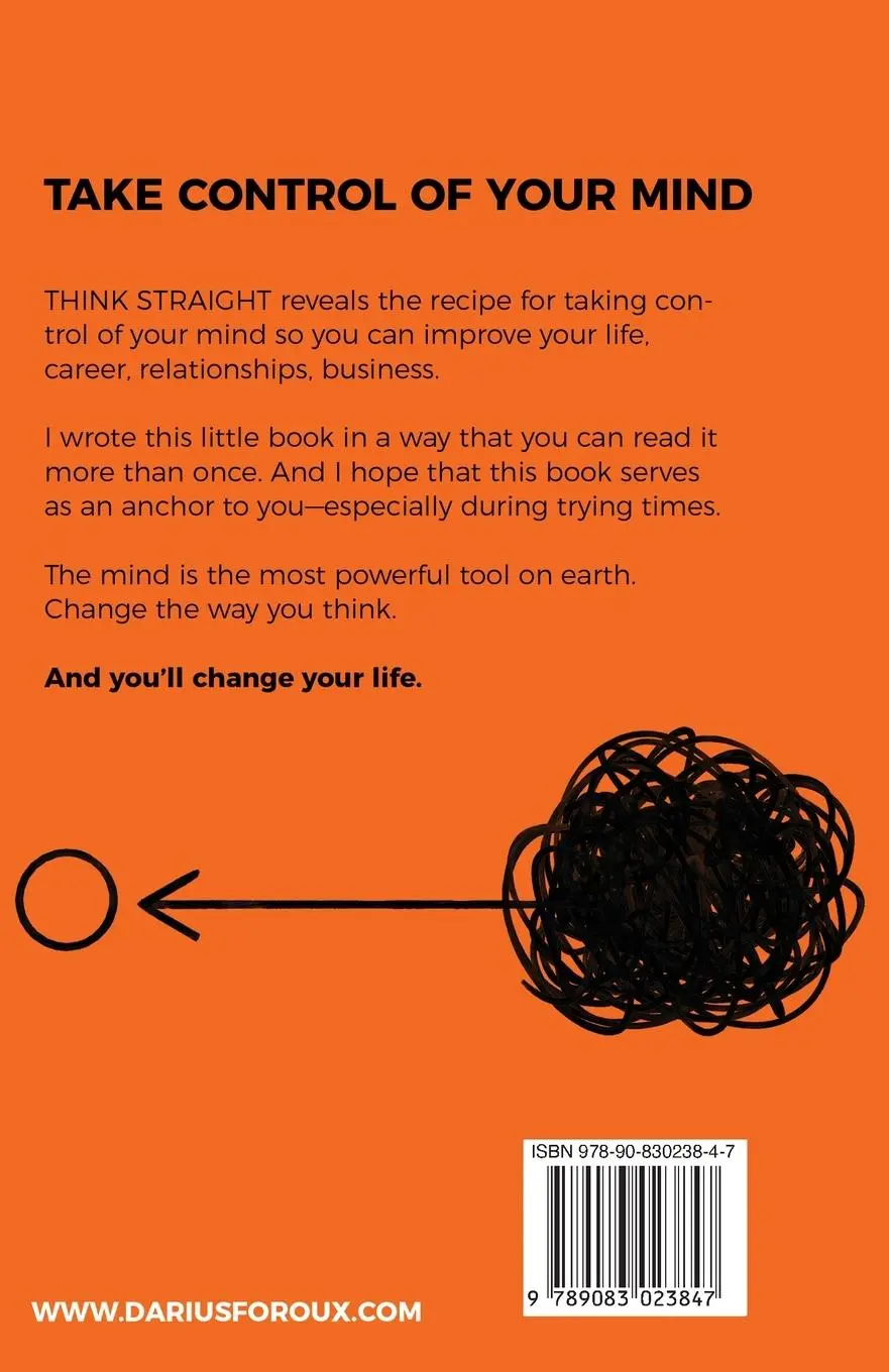 Rückseite: 9789083023847 | THINK STRAIGHT | Change Your Thoughts, Change Your Life | Foroux