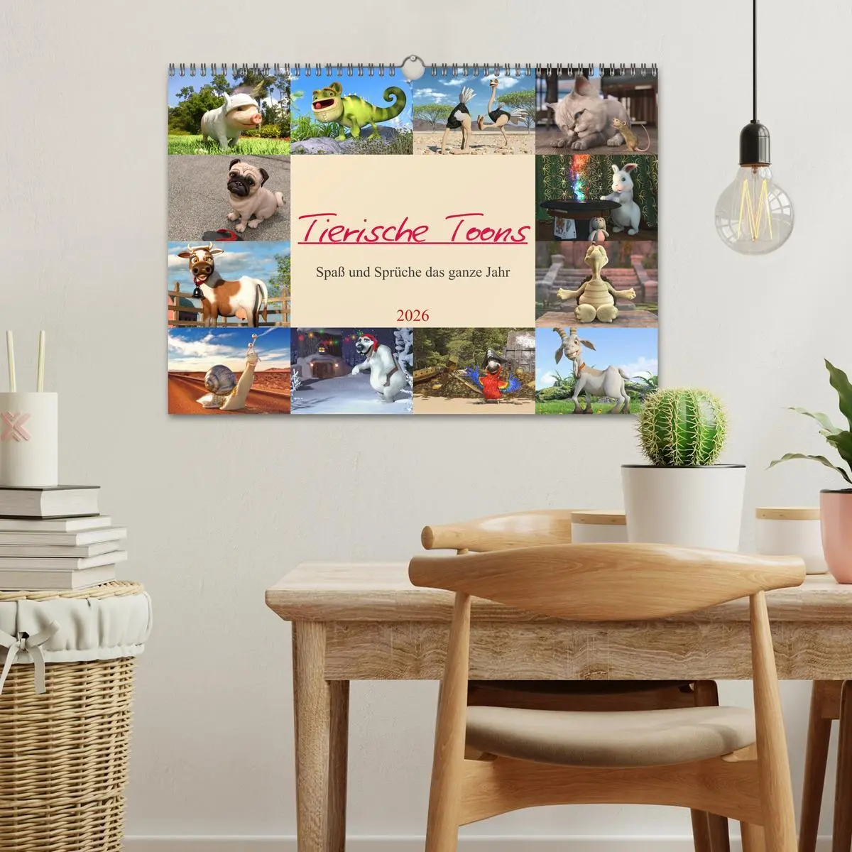 Bild: 9783457623947 | Tierische Toons (Wandkalender 2026 DIN A3 quer), CALVENDO...