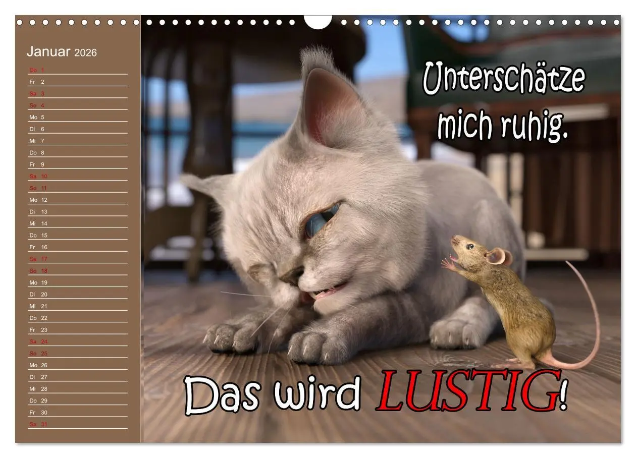 Bild: 9783457623947 | Tierische Toons (Wandkalender 2026 DIN A3 quer), CALVENDO...