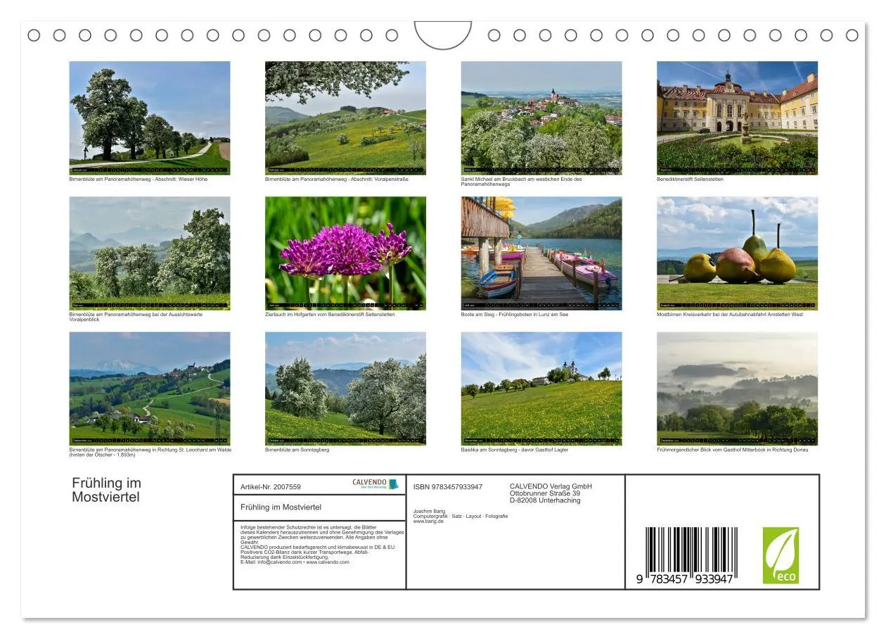 Bild: 9783457933947 | Frühling im Mostviertel (Wandkalender 2026 DIN A4 quer), CALVENDO...