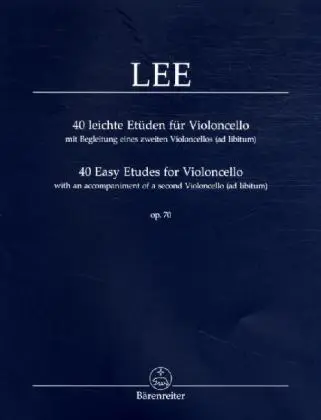 Cover: 9790006533947 | 40 leichte Etüden für Violoncello op.70, mit Begleitung eines...