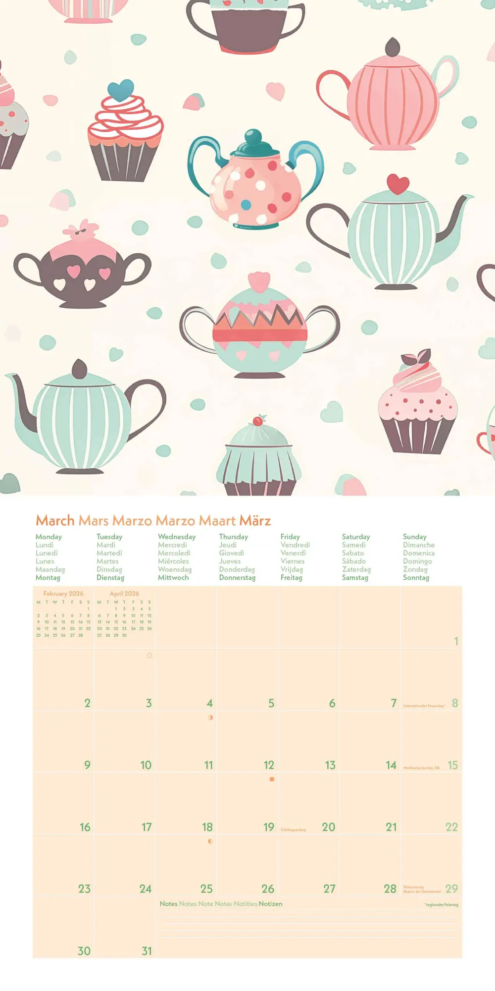Bild: 4069095004047 | GreenLine Happy Vibes 2026 - Wand-Kalender - Broschüren-Kalender -...