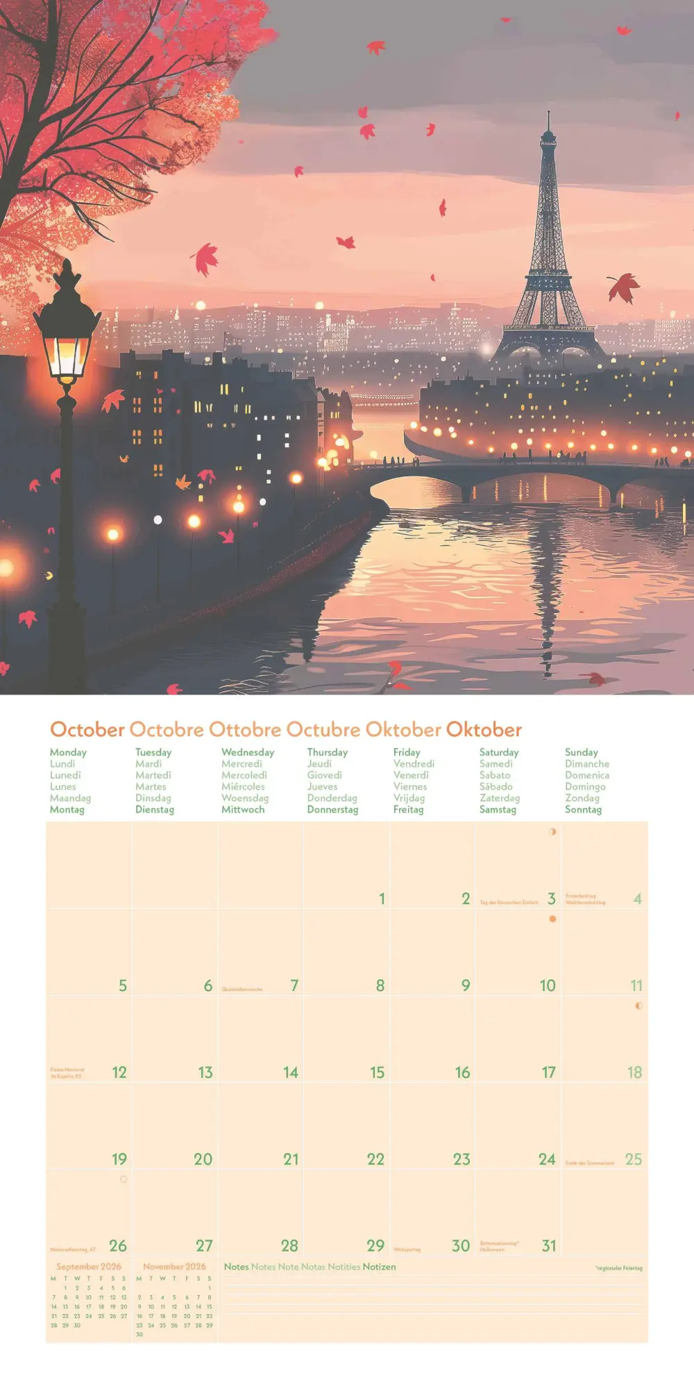 Bild: 4069095004047 | GreenLine Happy Vibes 2026 - Wand-Kalender - Broschüren-Kalender -...