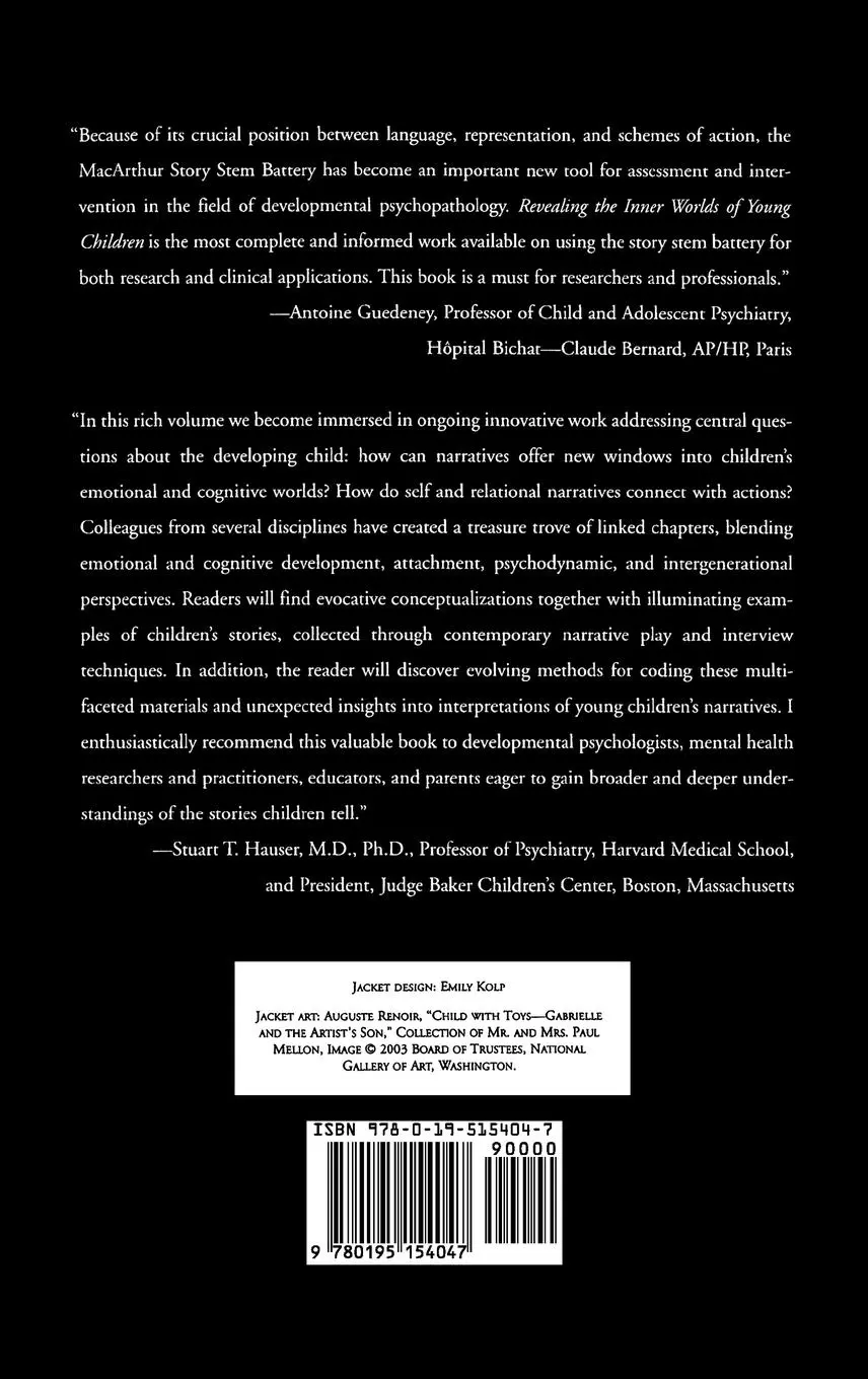 Rückseite: 9780195154047 | Revealing the Inner Worlds of Young Children | Robert N. Edme (u. a.)
