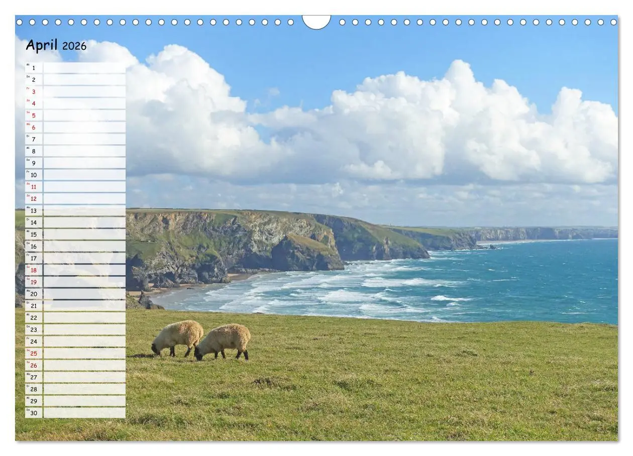 Bild: 9783457824047 | Cornwall. Terminkalender (Wandkalender 2026 DIN A3 quer), CALVENDO...