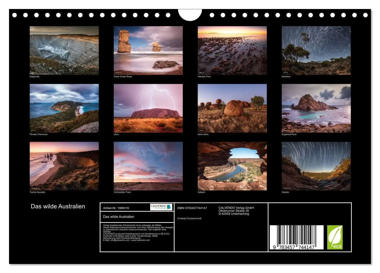 Bild: 9783457744147 | Das wilde Australien (Wandkalender 2026 DIN A4 quer), CALVENDO...