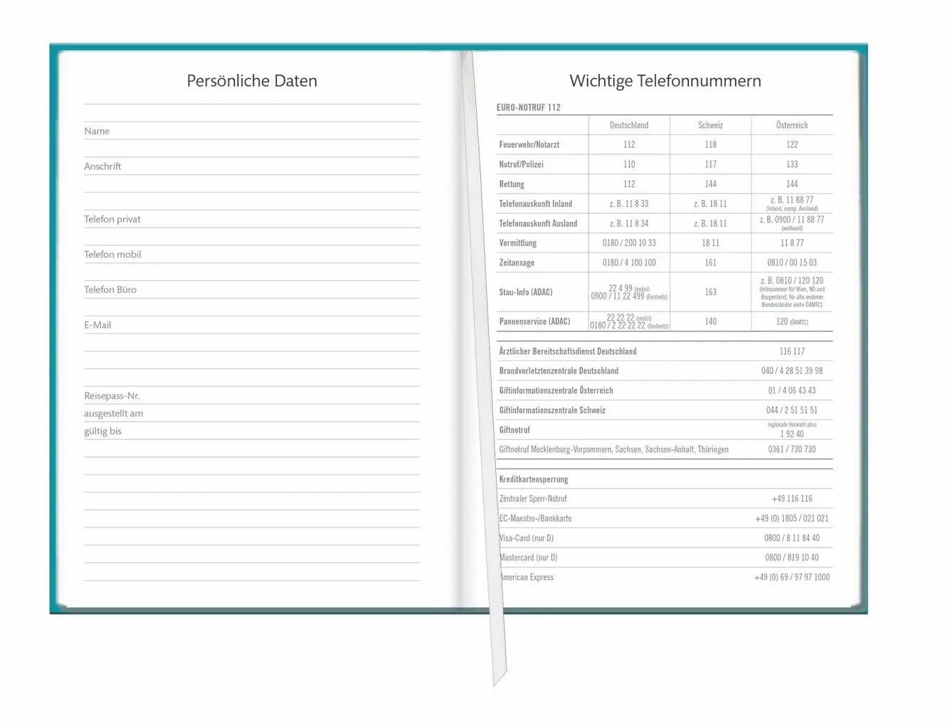 Bild: 9783756414147 | Kalenderbuch A6 blau 2026 | Buch | Kalenderbücher Heye | 152 S. | 2026