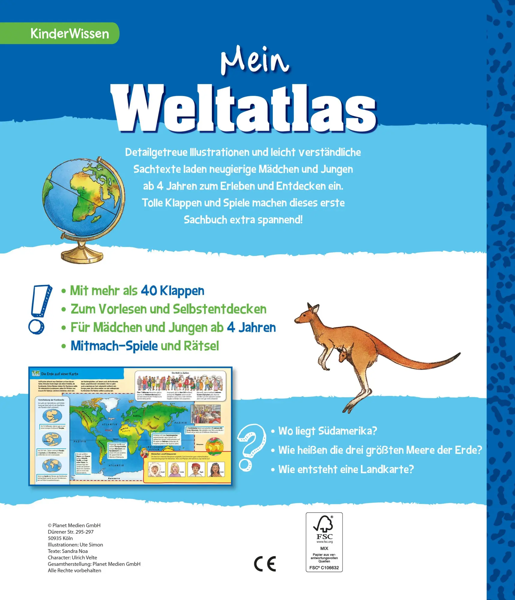 Rückseite: 9783849954147 | Richtig schlau! Mein Weltatlas Klappenbuch | Buch | 24 S. | Deutsch