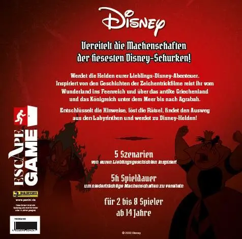 Rückseite: 4026898004247 | Escape Game: Disney | Disney Enterprises | Spiel | Spiel | Deutsch