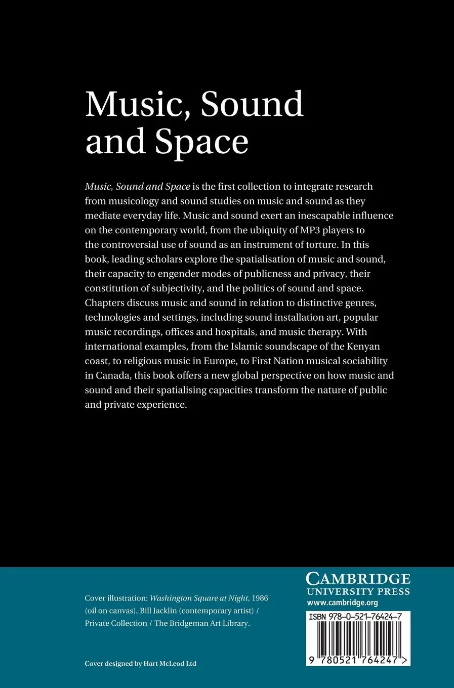 Rückseite: 9780521764247 | Music, Sound and Space | Georgina Born | Buch | Englisch | 2013