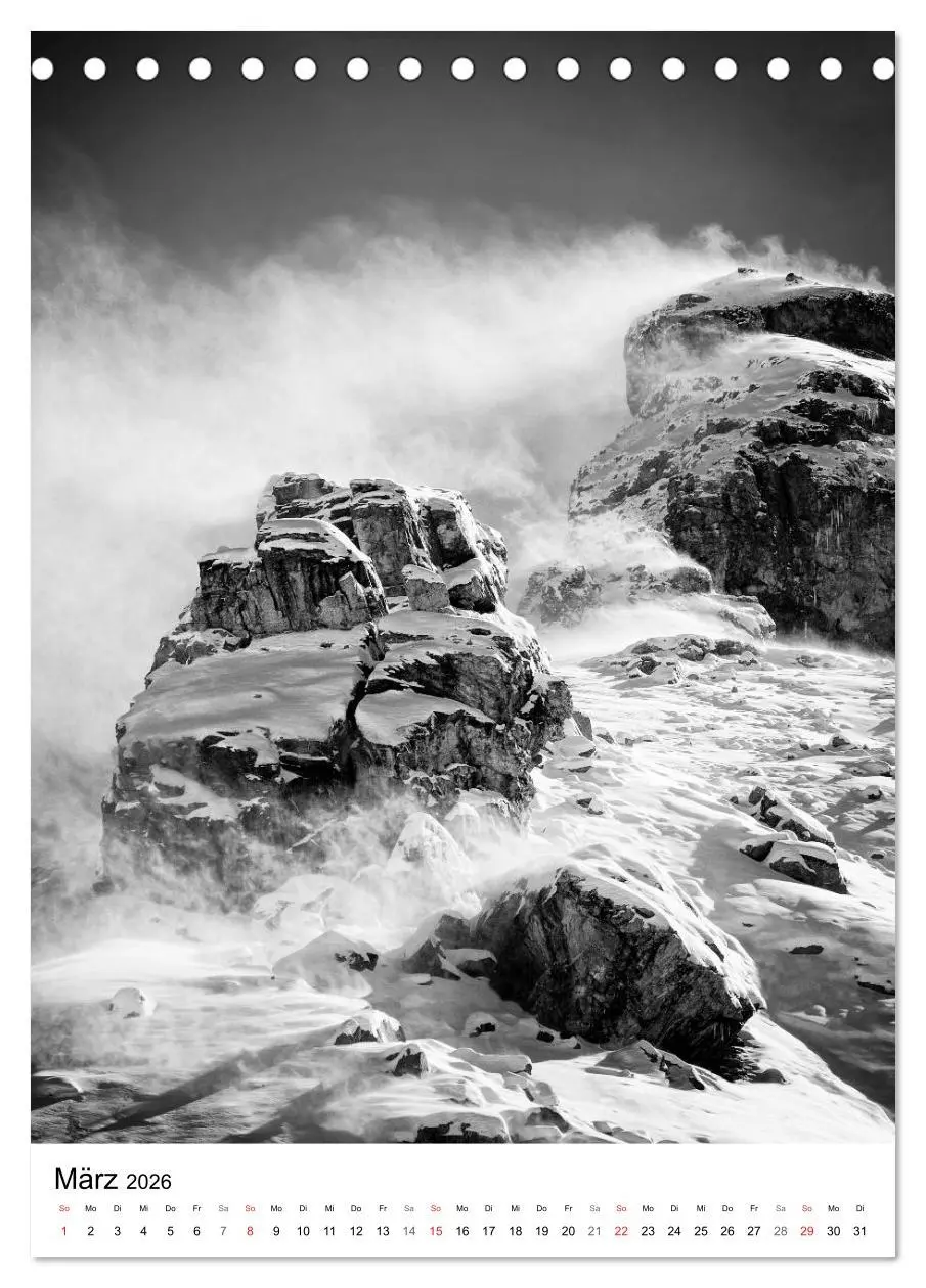 Bild: 9783516444247 | SCHWEIZER ALPEN in Schwarz und Weiß (Tischkalender 2026 DIN A5...