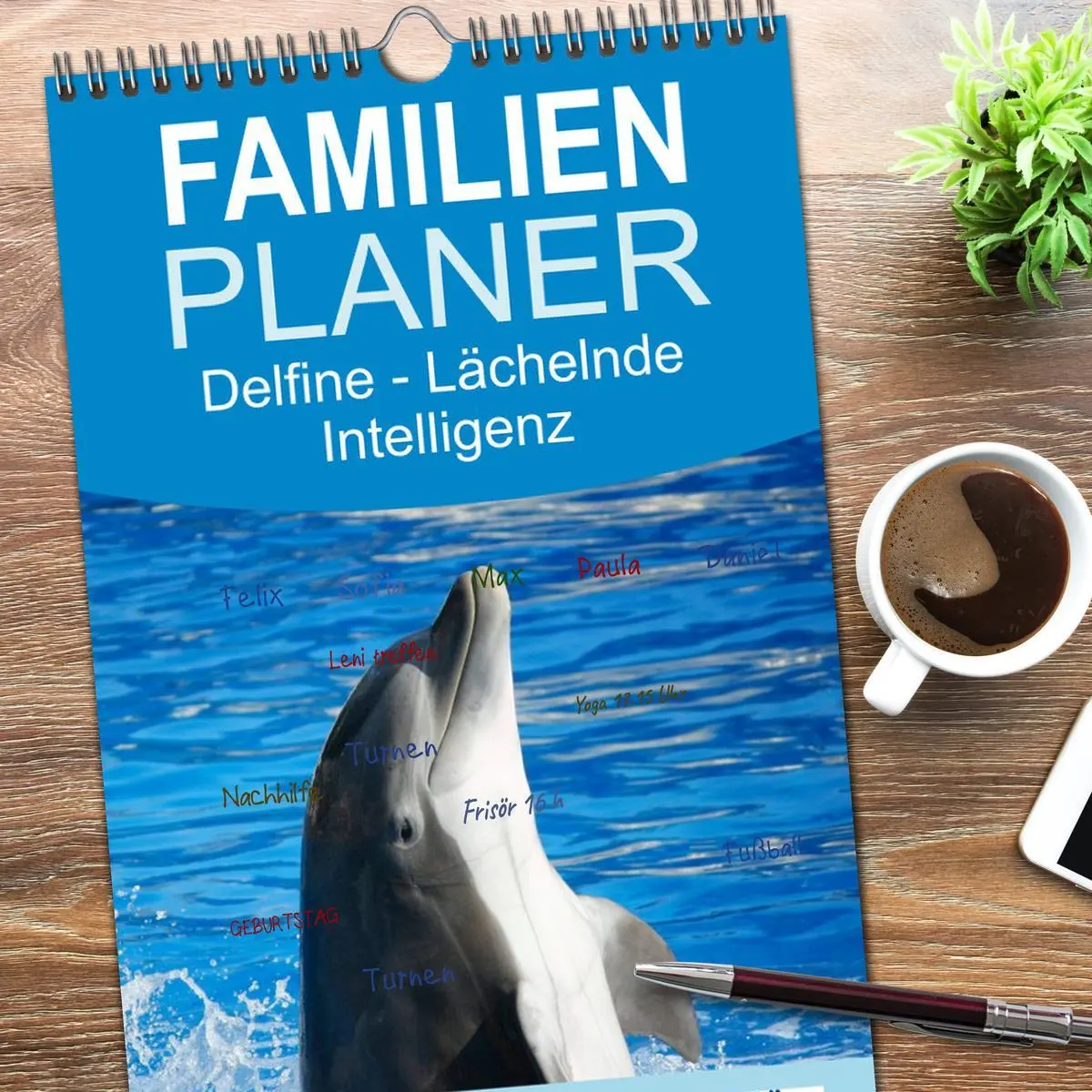 Bild: 9783516514247 | Familienplaner 2026 - Delfine - Lächelnde Intelligenz mit 5 Spalten...
