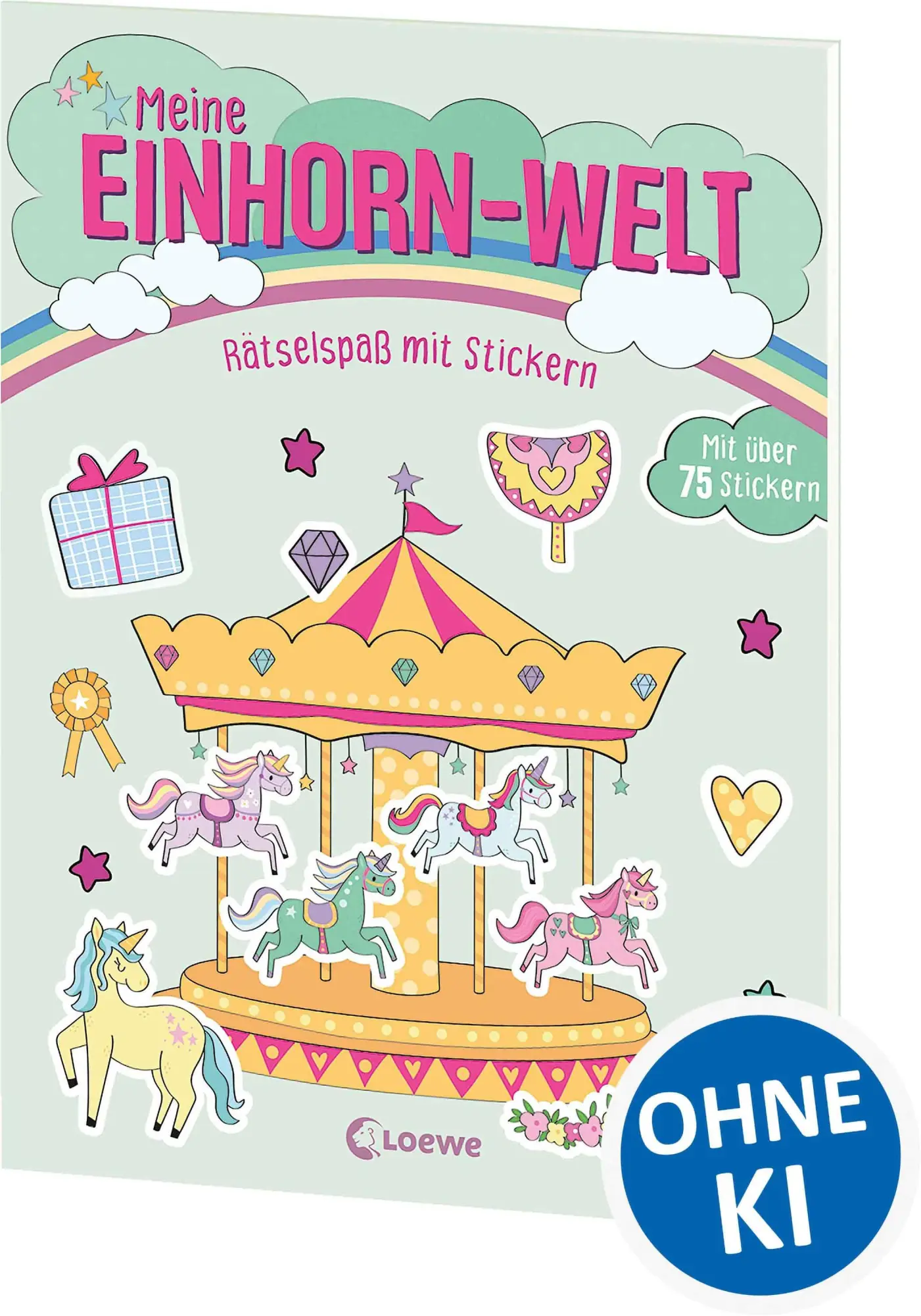 Cover: 9783743224247 | Meine Einhorn-Welt - Rätselspaß mit Stickern | Anna Lena Grünhäuser