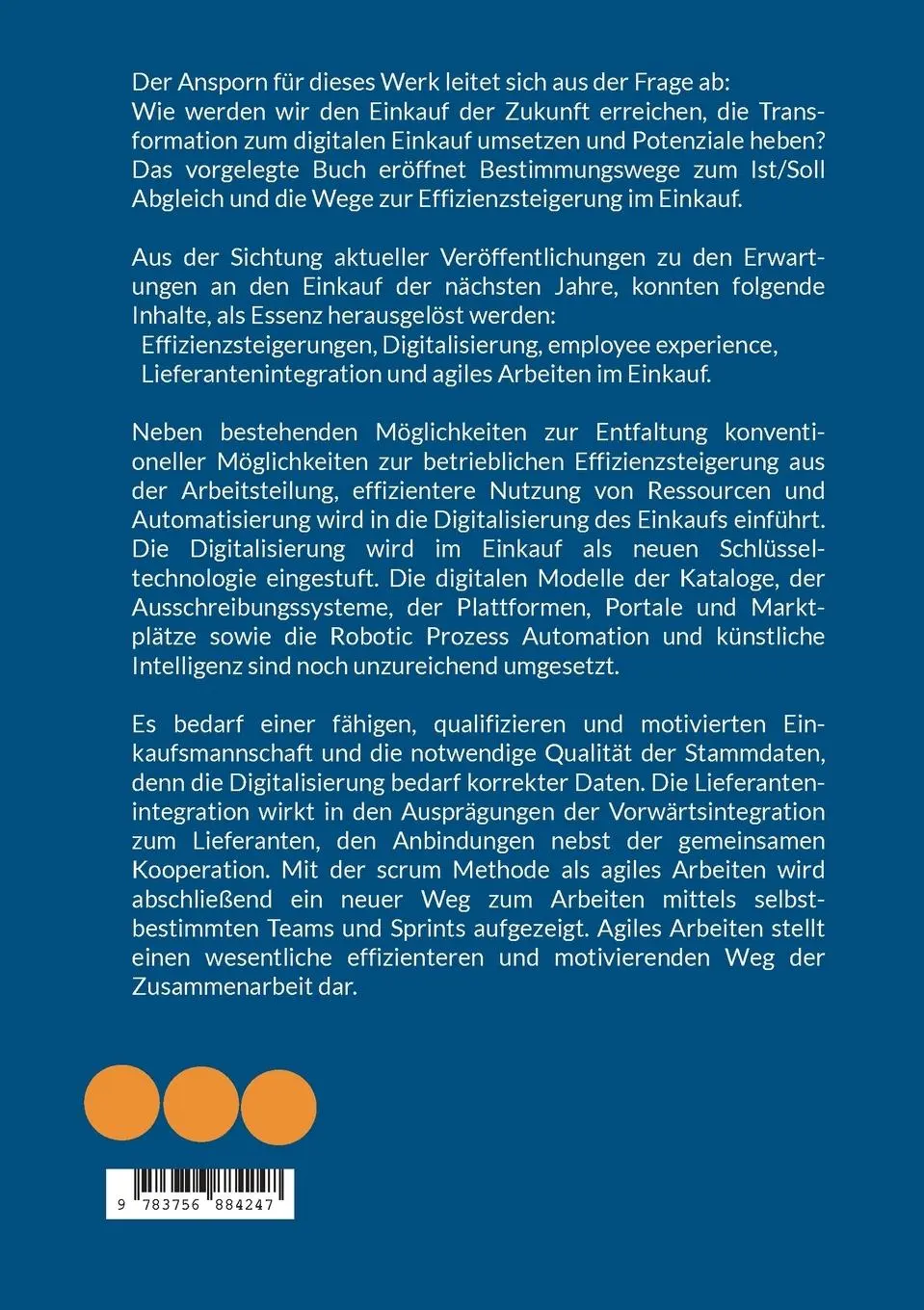 Rückseite: 9783756884247 | Prozesseffizienz im Einkauf | Lutz Schwalbach | Taschenbuch | 156 S.
