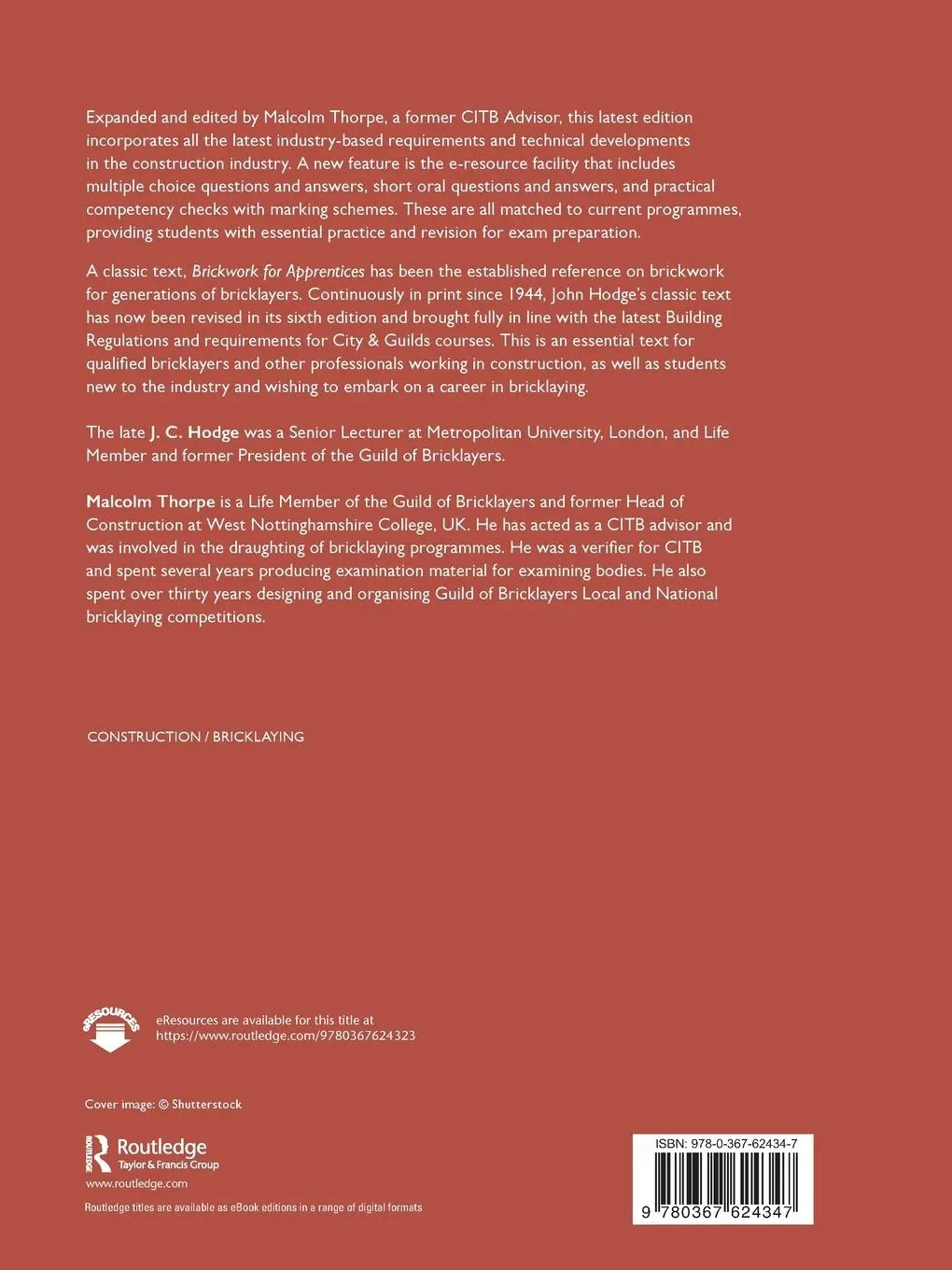Rückseite: 9780367624347 | Brickwork for Apprentices | J. C. Hodge (u. a.) | Taschenbuch | 2020