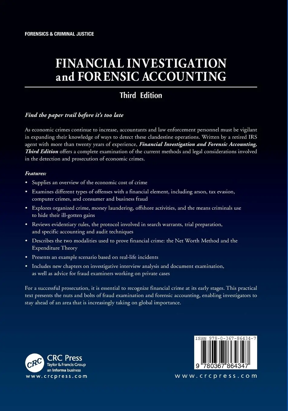Rückseite: 9780367864347 | Financial Investigation and Forensic Accounting | George A. Manning