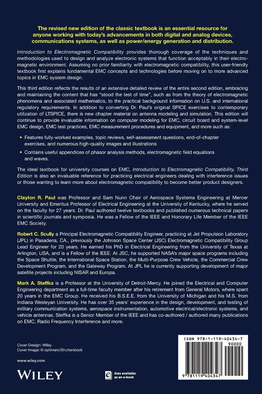 Rückseite: 9781119404347 | Introduction to Electromagnetic Compatibility | Paul (u. a.) | Buch