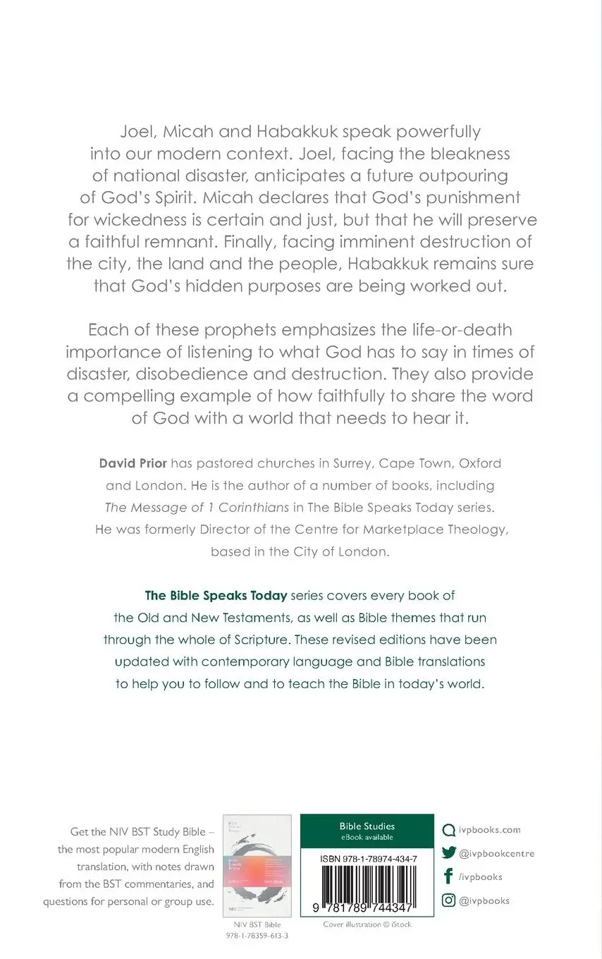 Rückseite: 9781789744347 | The Message of Joel, Micah and Habakkuk | David Prior | Taschenbuch
