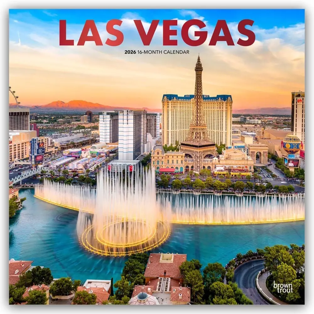 Cover: 9798330704347 | Las Vegas 2026 12 X 24 Inch (Hanging) Monthly Square Wall Calendar...