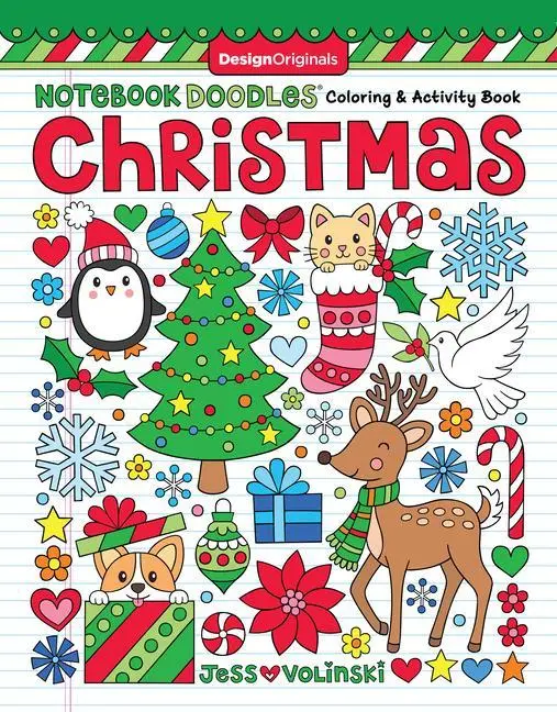 Cover: 9781497204447 | Notebook Doodles Christmas | Coloring &amp; Activity Book | Jess Volinski