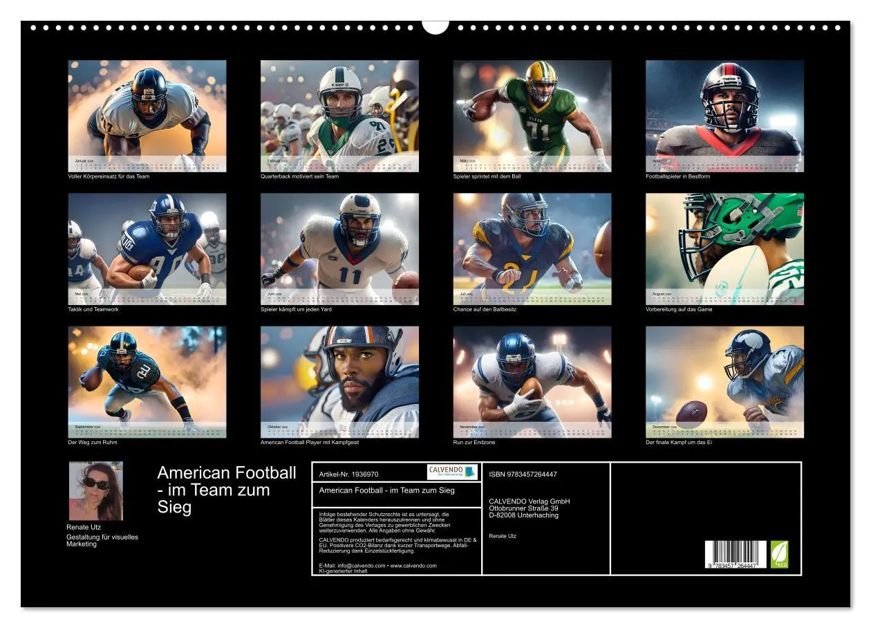 Bild: 9783457264447 | American Football - im Team zum Sieg (Wandkalender 2026 DIN A2...