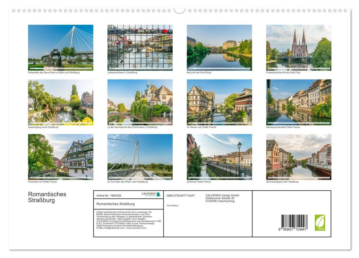Bild: 9783457714447 | Romantisches Straßburg (hochwertiger Premium Wandkalender 2026 DIN...