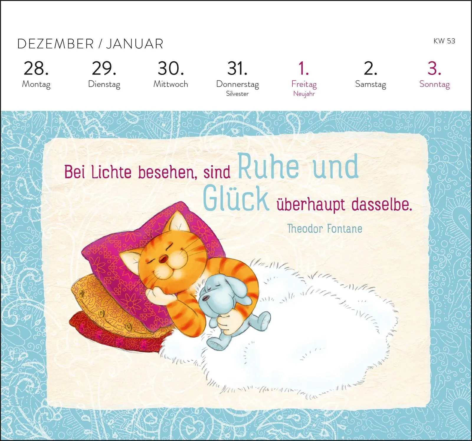 Bild: 4036442014547 | Postkartenkalender 2027: Om-Katze: In der Ruhe liegt die Kraft | 54 S.