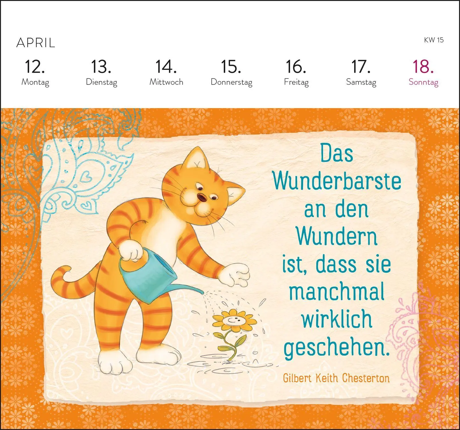 Bild: 4036442014547 | Postkartenkalender 2027: Om-Katze: In der Ruhe liegt die Kraft | 54 S.