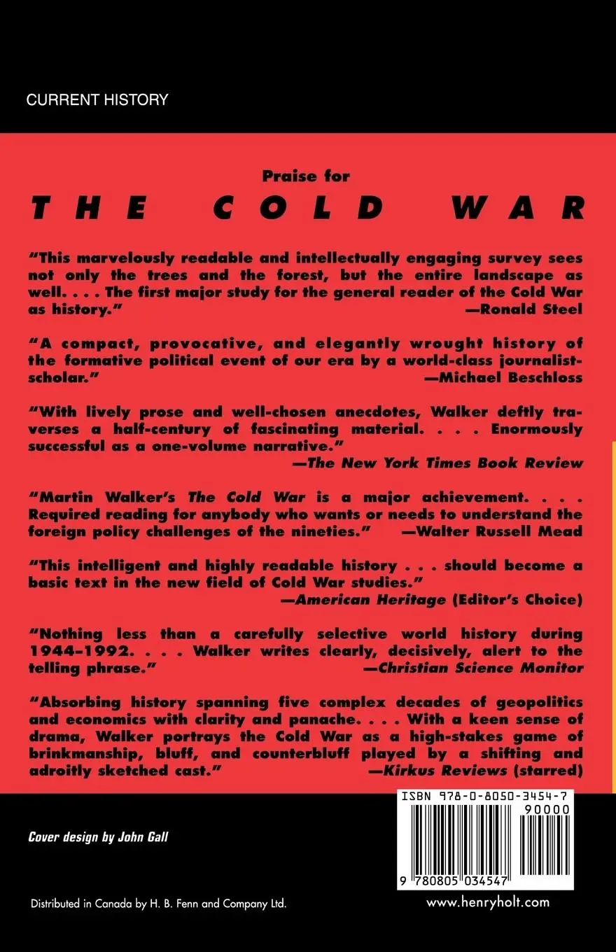 Rückseite: 9780805034547 | The Cold War | A History | Martin Walker | Taschenbuch | Englisch