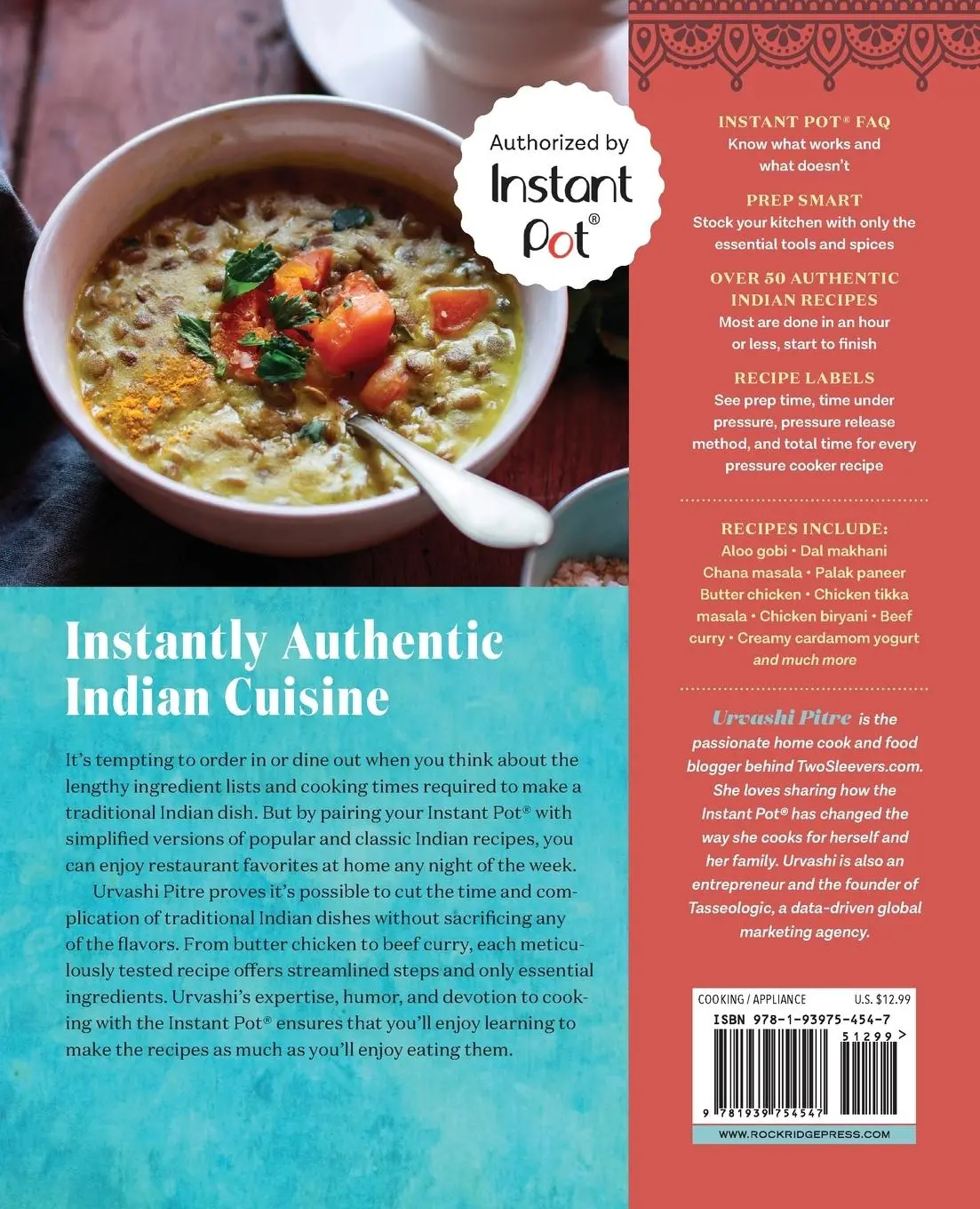 Rückseite: 9781939754547 | Indian Instant Pot(r) Cookbook | Urvashi Pitre | Taschenbuch | 2017
