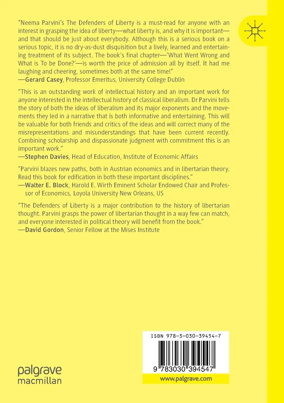 Rückseite: 9783030394547 | The Defenders of Liberty | Neema Parvini | Taschenbuch | xv | Englisch